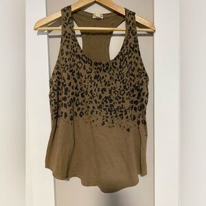 Converse Brown and Black Leopard Tank Top